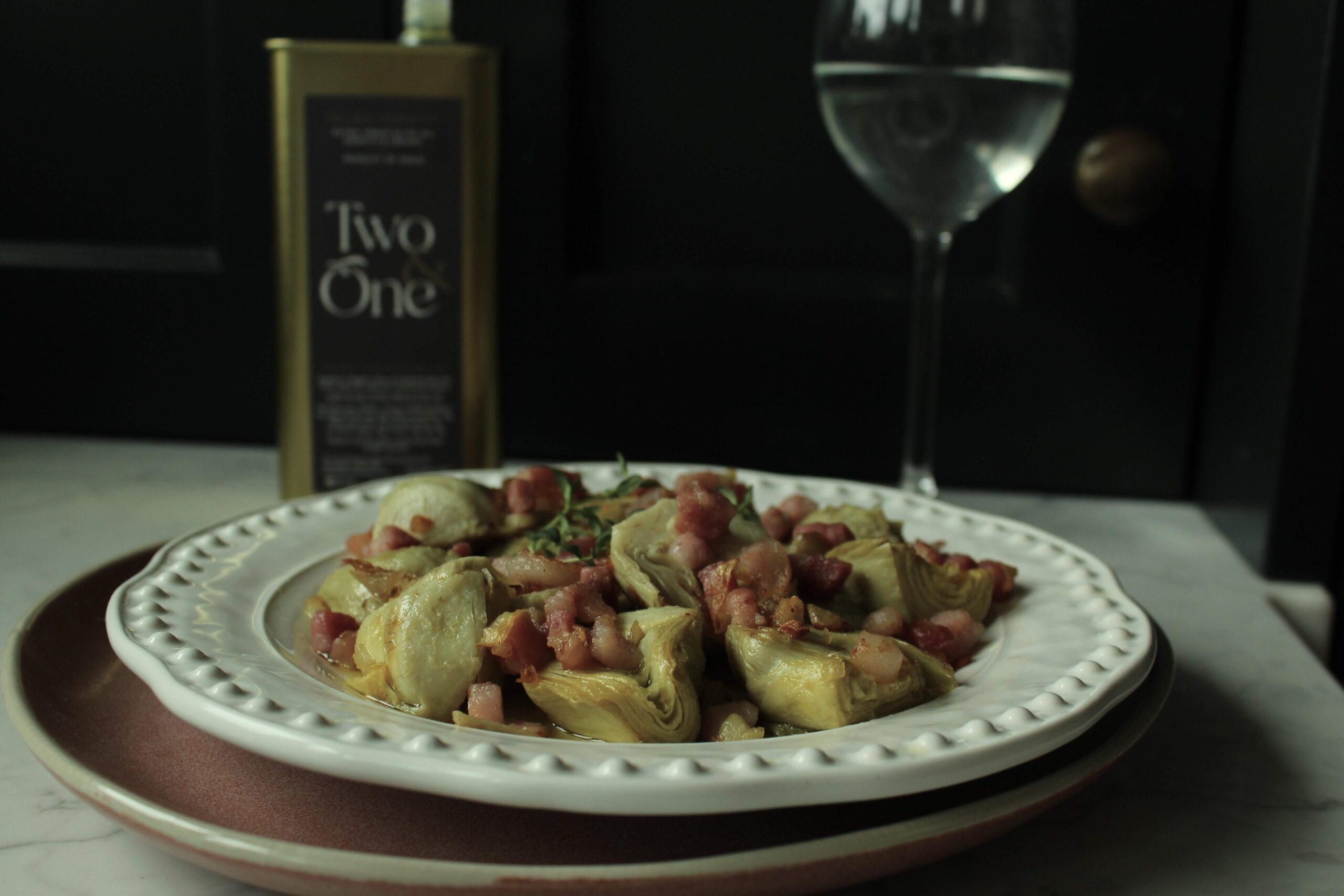 premium olive oil - sauteed artichokes